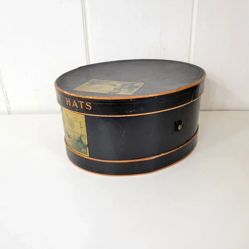 Vintage Paper Hat Box Mallory Hats - Picture 9 of 9
